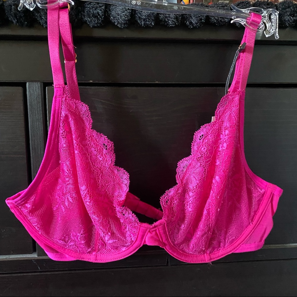 🆕 INC Intimates Pink Lace Underwires Bra Size S